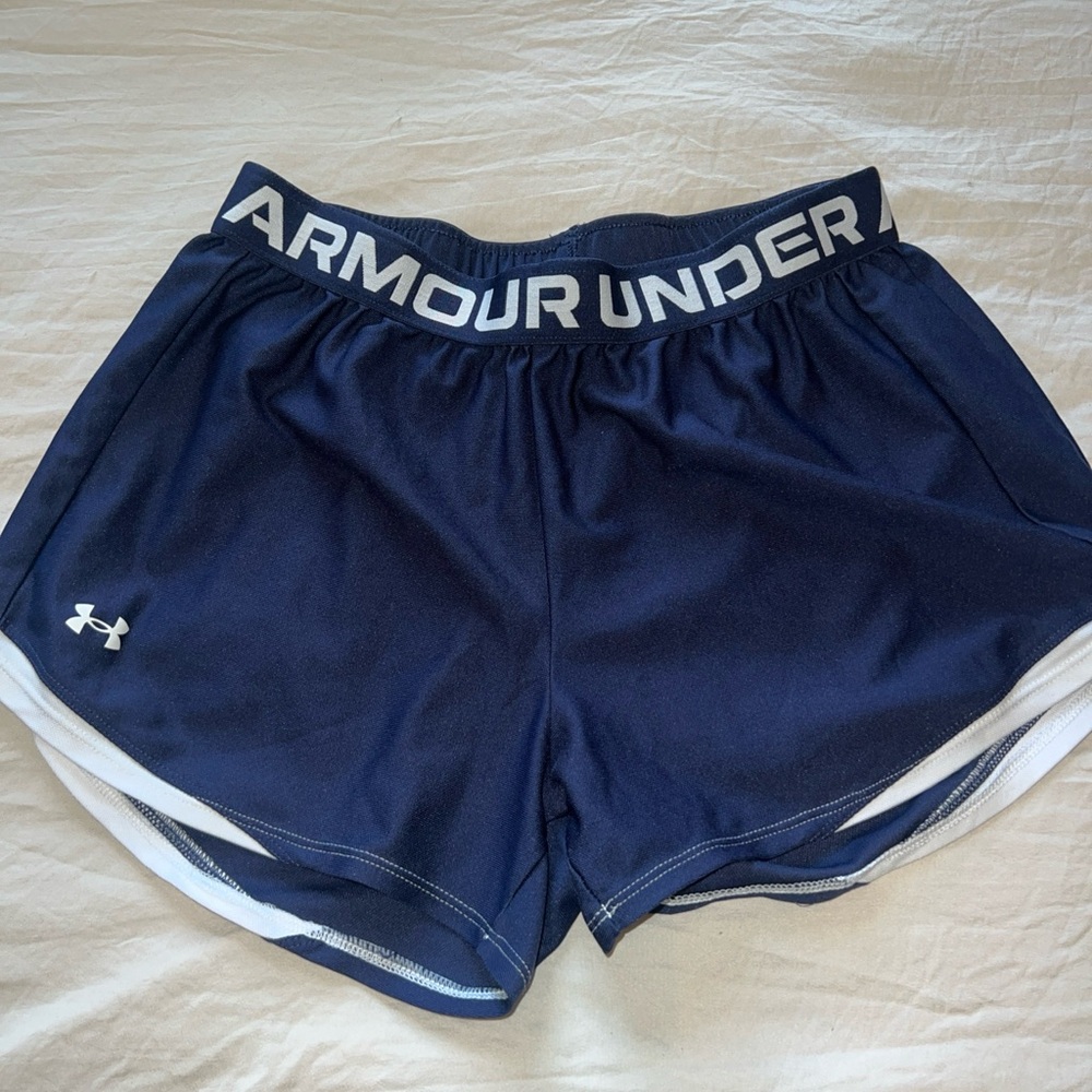 Womens  Under Armour Navy Blue Size Medium Shorts Loose